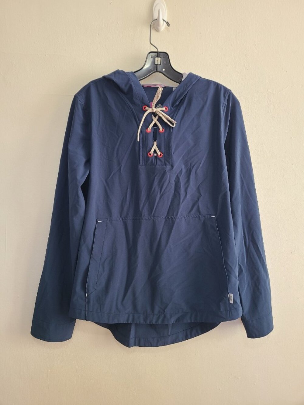 Stio CFS Sun Pullover Hoodie Windbreaker Jacket Women’s Size Medium Lace Up Blue